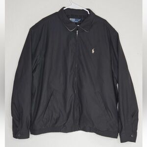 Polo Ralph Lauren Harrington Jacket Black Full Zip Plaid Lined Size XXL Mens